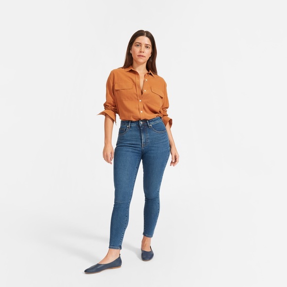 Everlane Denim - EVERLANE The Curvy Authentic Stretch High-Rise Skinny Jean